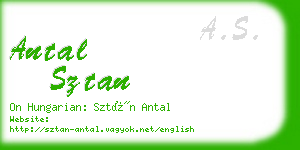 antal sztan business card